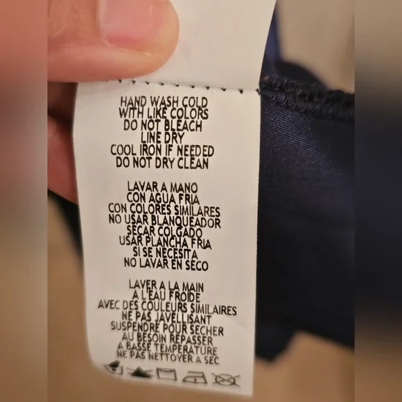 BeBe Navy Blue Cowl Neck Slip Dress, Lg - Picture 6 of 6